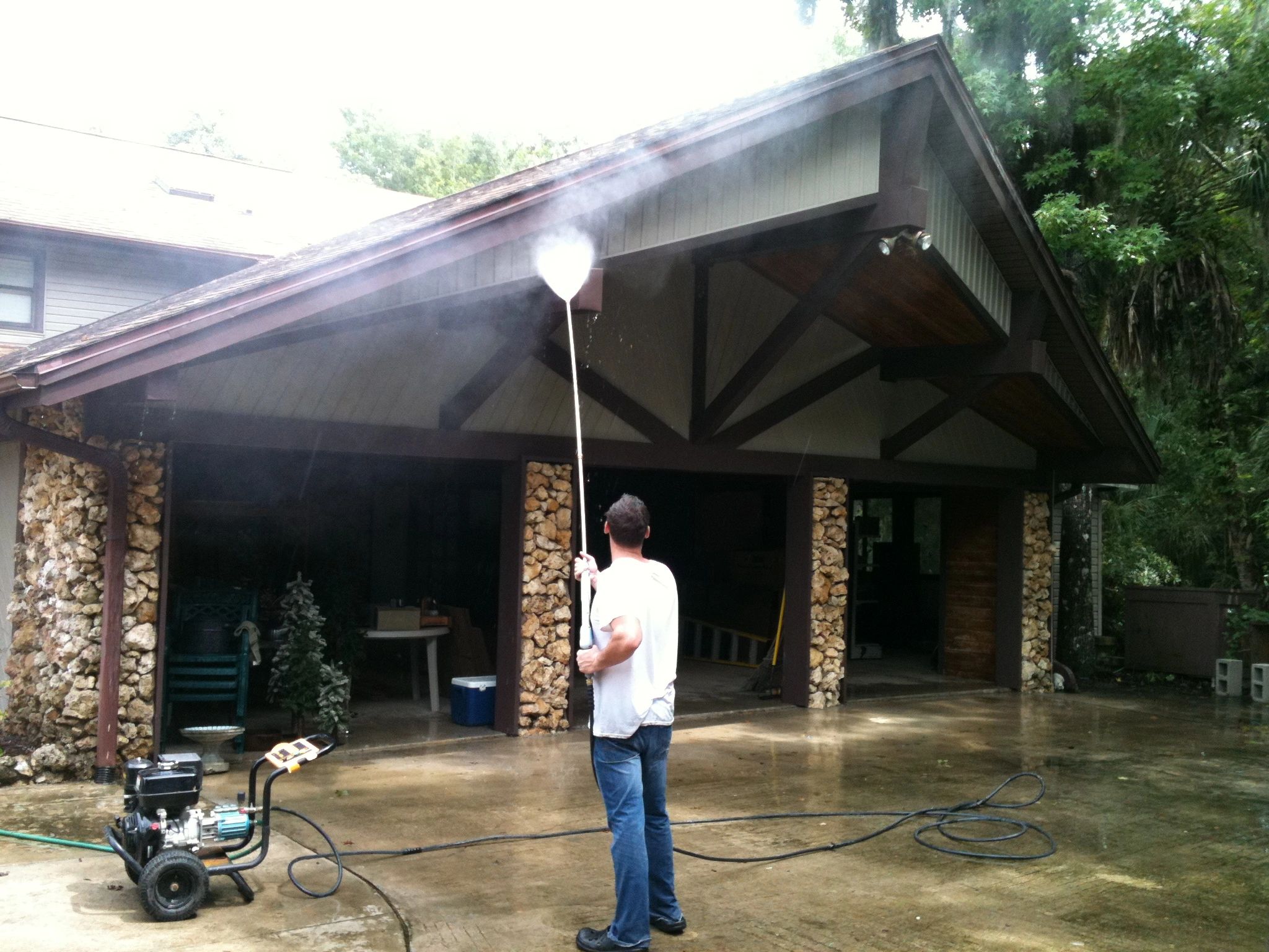 Pressure washing